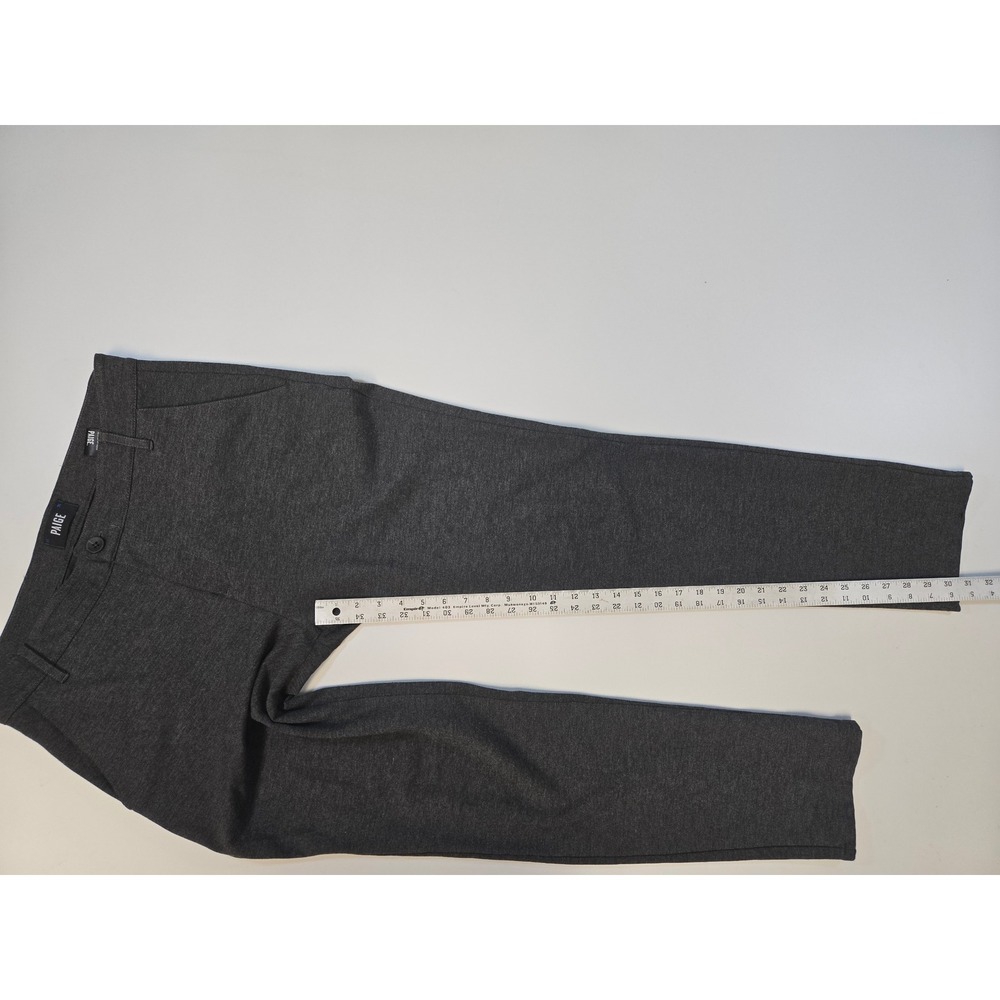 Paige Fraser Trousers Mens 34 Iced Black Heathered Knit Slim Fit Pants M817374 - Picture 10 of 10